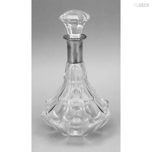 Carafe with silver neck mounti