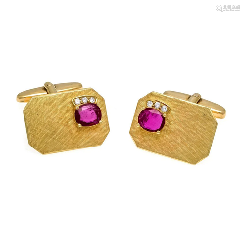 Ruby and brilliant cufflinks G