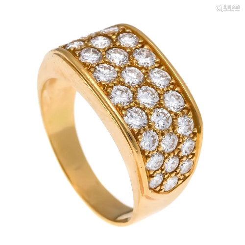 Diamond ring 750/000 gold with