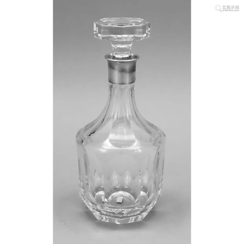 Carafe with silver neck mounti