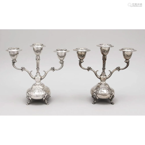 Pair of candlesticks, German,