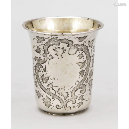 Beaker, around 1900, silver te