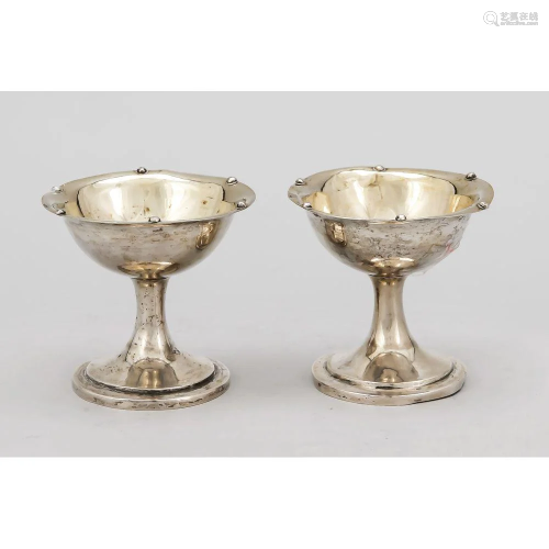 Pair of salt cellars, 1st half