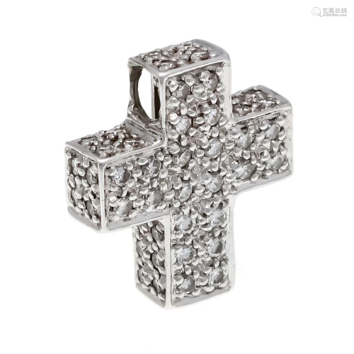 Diamond cross pendant Christ W