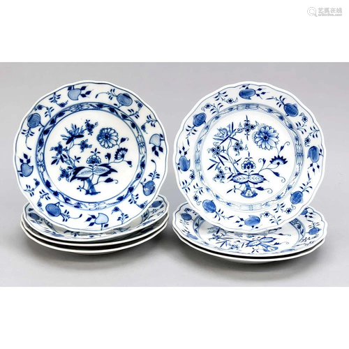 Seven plates, Meissen, 5 plate