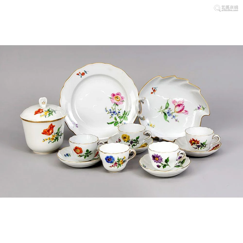 Mixed lot, 12 pieces, Meissen,