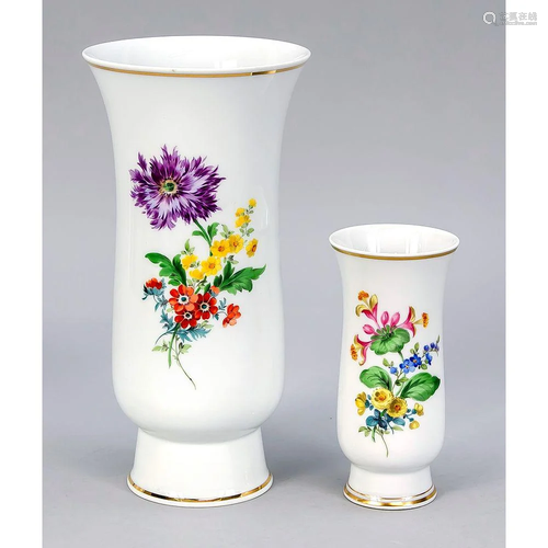 Two vases, Meissen, 1950s, 2nd