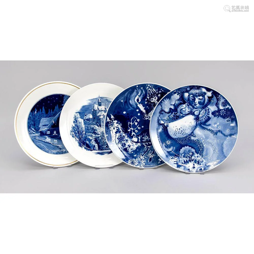 Four plates, Meissen, 1970s, 1