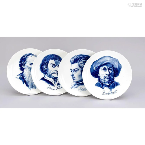 Four plates, Meissen, 1970s, 1