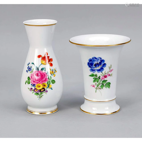 Two vases, Meissen, 1970s, 2nd