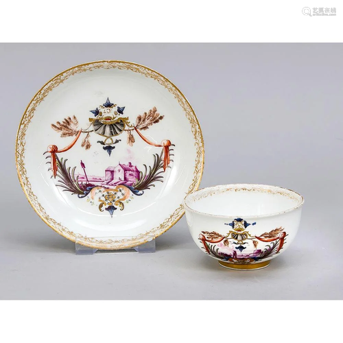 Cup with saucer, Meissen, 18th