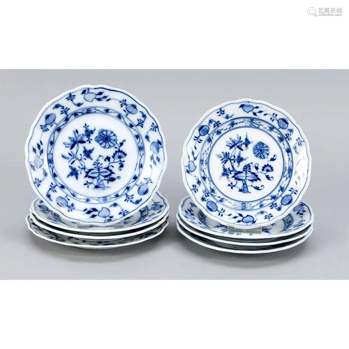 Eight dessert plates, 7 x Carl