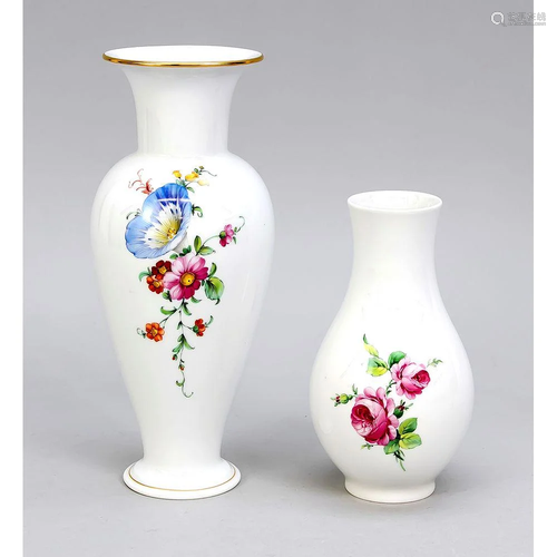 Two vases, KPM Berlin, marks 1