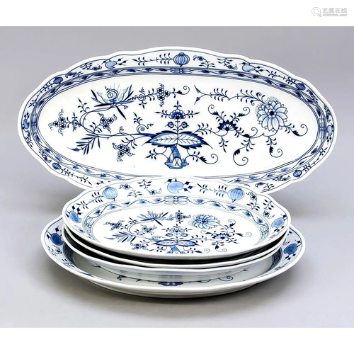 Five plates, Meissen, marks af