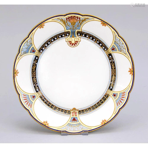 Art Nouveau plate, KPM Berlin,