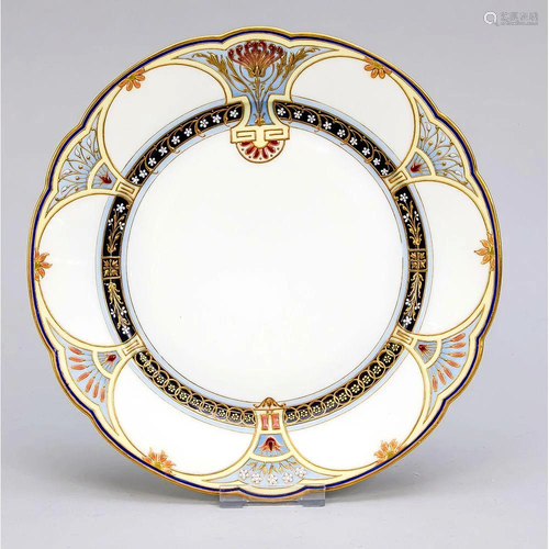 Art Nouveau plate, KPM Berlin,