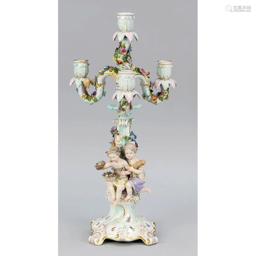 Figural candlestick, Meissen,