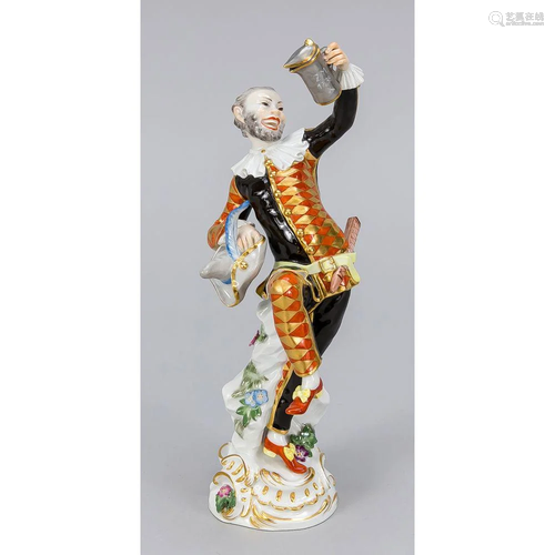 Harlequin with lidded jug, Mei