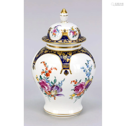 Lidded vase, Potschappel, Dres