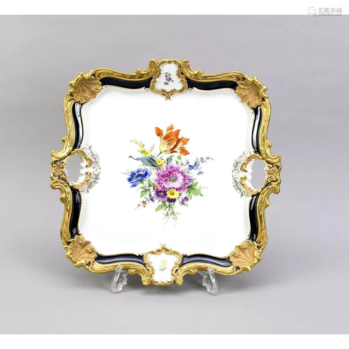 Magnificent tray, Meissen, mar