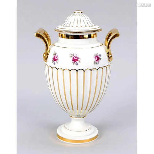 Lidded vase, FÃ¼rstenberg, 20th