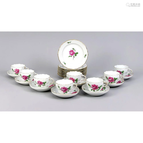 Mixed lot, 24 pieces, Meissen,