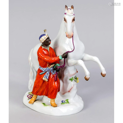 Moor with horse, Meissen, bran