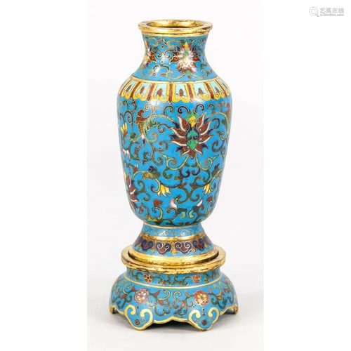 CloisonnÃ© - Vase mit Sockel, C