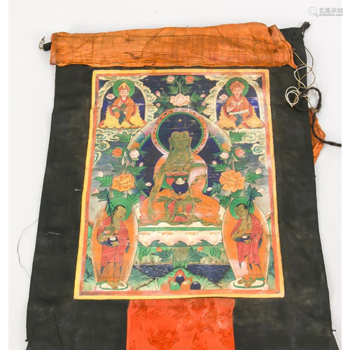 Thangka, Tibet, um 1900. Polyc