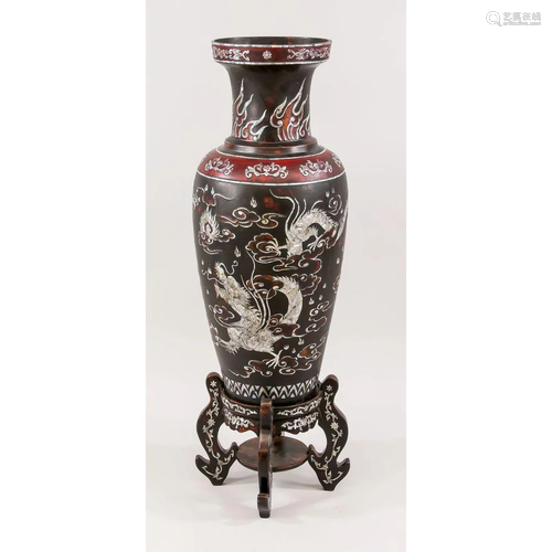 Chinesische Vase, 20. Jh., ein