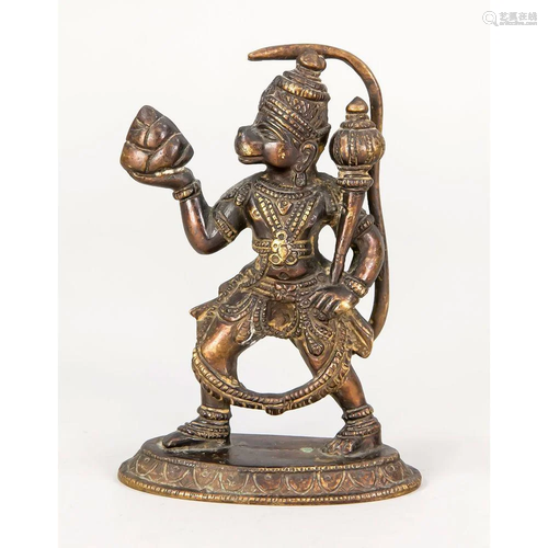 Kleine Hanuman-Figur, Indien,