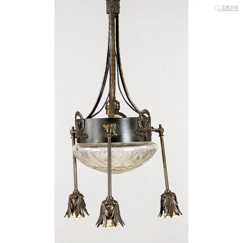 Deckenlampe um 1900, patiniert