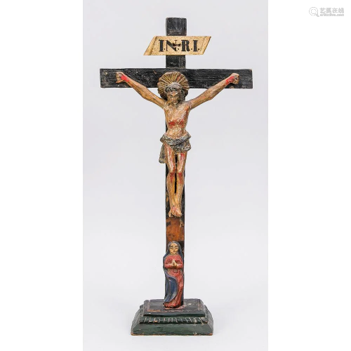 Kruzifix, wohl 19. Jh., Holzsc