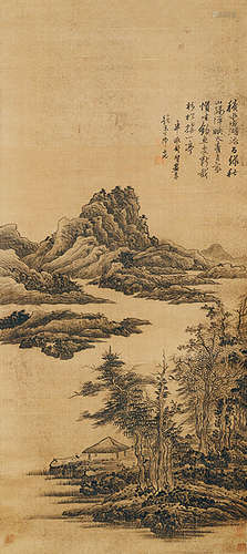 1618～1689 龚贤 （款） 山水 立轴 绢本