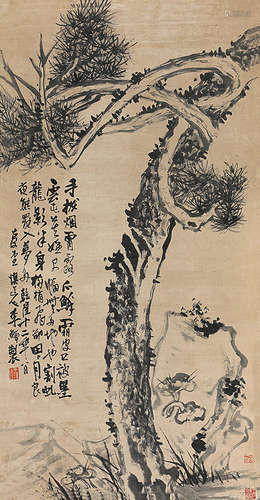 1686～1756 李复堂 劲松 立轴 纸本