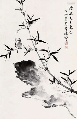 b.1946 霍春阳 花卉 立轴 纸本