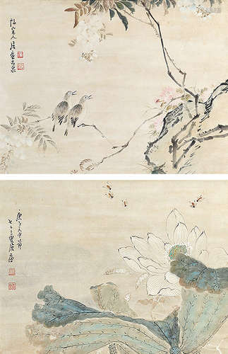 1828～1904 居廉 花鸟 立轴 纸本