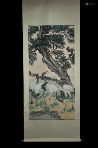 Pine Tree and Crane  by Xu Beihong