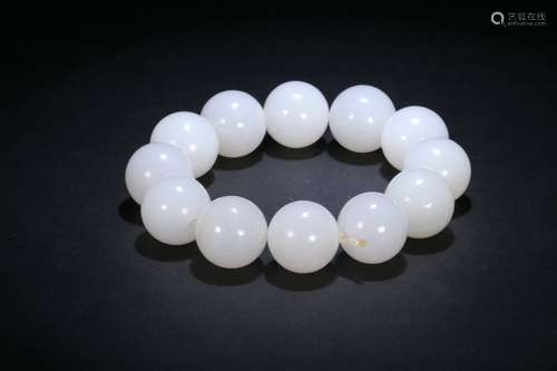 Old Collection ：A Hetian White Jade Bracelet