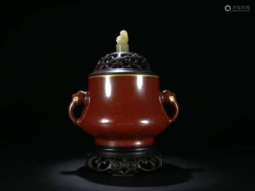 Old Collection：A Jun Kiln Gold-embellished Censer