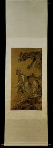 a chinese silk painting by tang yin,ming dynasty