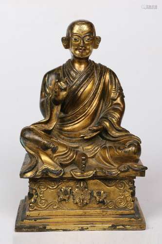 A Gilded Copper Buddha Statue  in the Seventeenth  Century