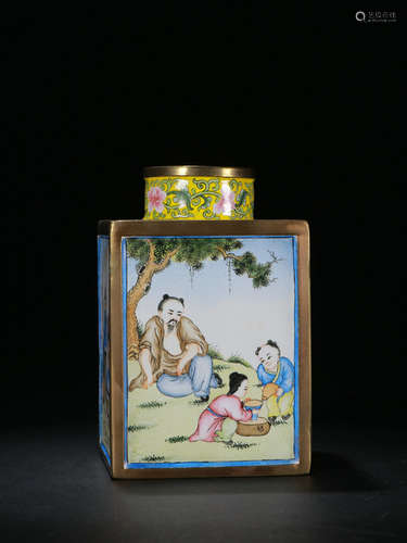 Old Collection：During Yongzheng Reign·An Enamel Tea Caddy with Character Story Design