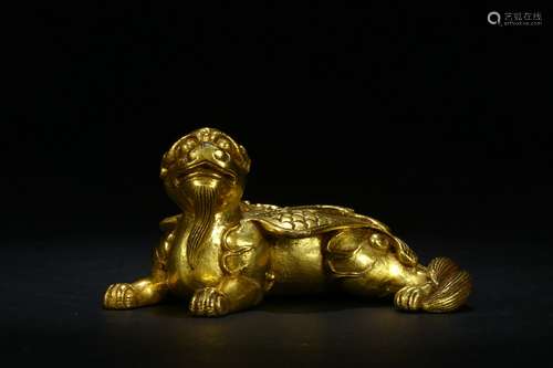 Old Collection：A Beast-shaped Gilt Seal