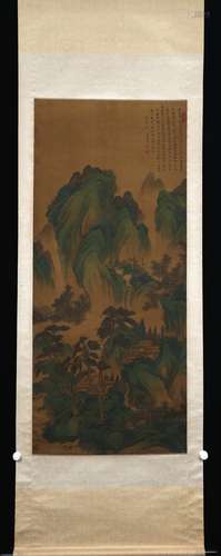 a chinese painting by wang yuanqi,qing dynasty