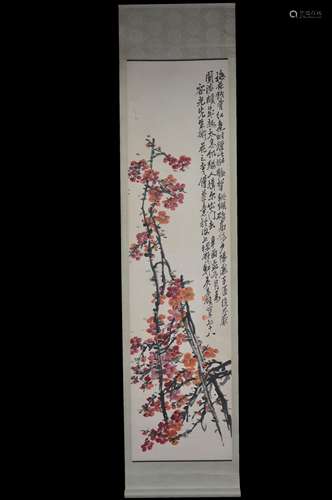 Red Plum Tree   by Wu Changshuo