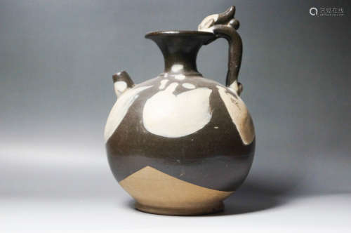 Chinese Exquisite Black Glaze Porcelain Pot