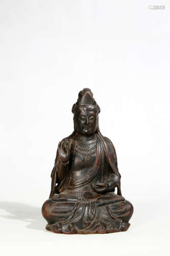 Chinese Agarwood Carving Guanyin Statue