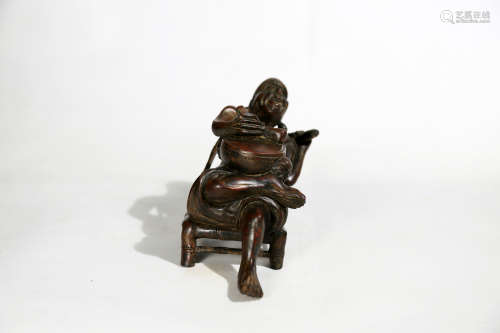 Chinese Agarwood Carving Statue
