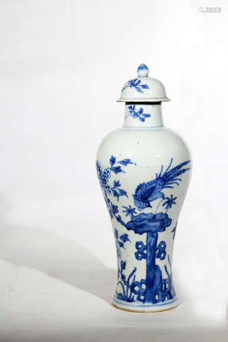 Chinese Blue And White Porcelain Bottle